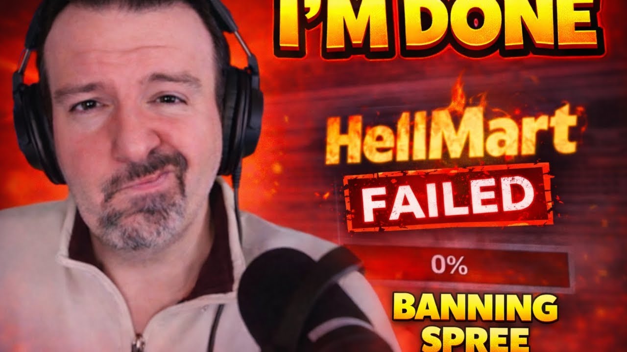 DSP Completely LOSES IT and Mass Bans His Kick Chat Rage Quits HellMart