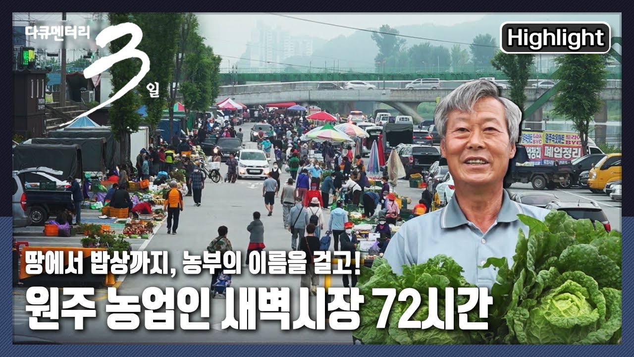 [다큐3일★하이라이트] 27년 동안 원주 농업인 새벽시장 사람들이 새벽잠을 잊고 써 내려온 이야기“샛별을 품은 농사꾼- 원주 농업인 새벽시장 72시간” (KBS 210711 방송)
