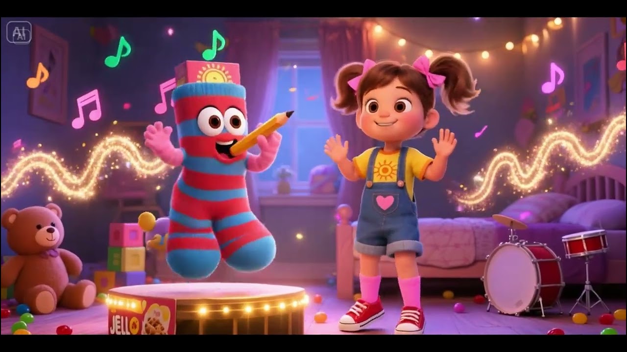 🧦“Nina and the Singing Sock 🎵 | Fun Musical Rhyme for Kids | Dance, Music & Imagination Storytime”