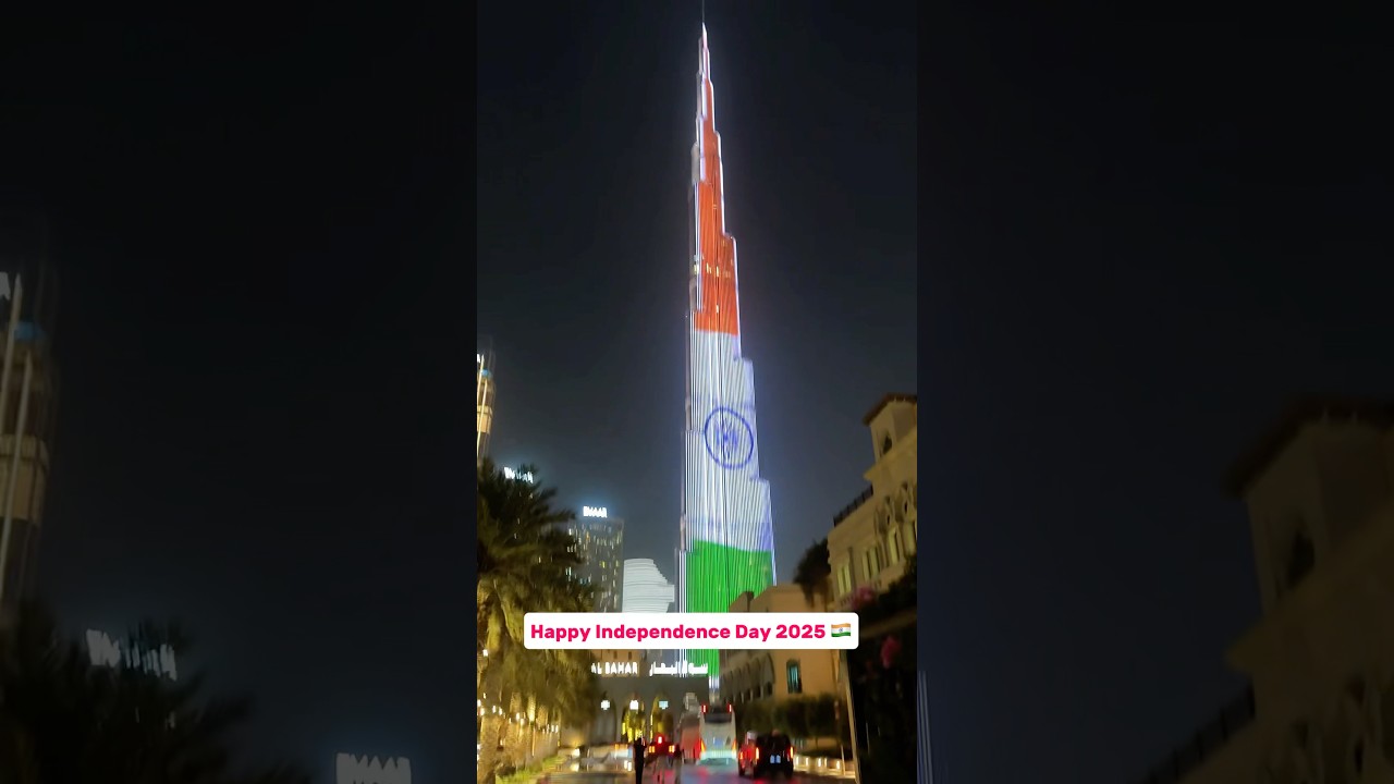 Indian Flag on Burj Khalifa | Happy Independence Day from Dubai 2025 🇦🇪🔥