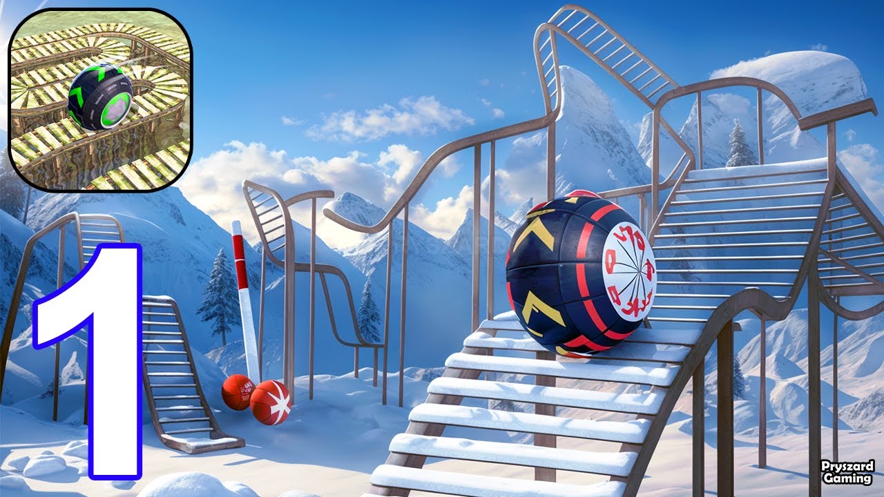 Rolling Balls Sky 3D - Gameplay Part 1 Levels 1-14 - Going Balls (iOS, Android)