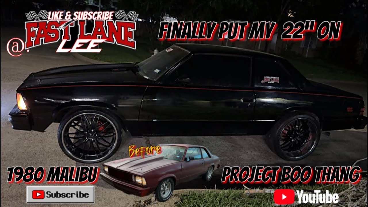 Finally Put My 22” inch wheels on My 1980 Chevy Malibu #fyp #malibu #22s