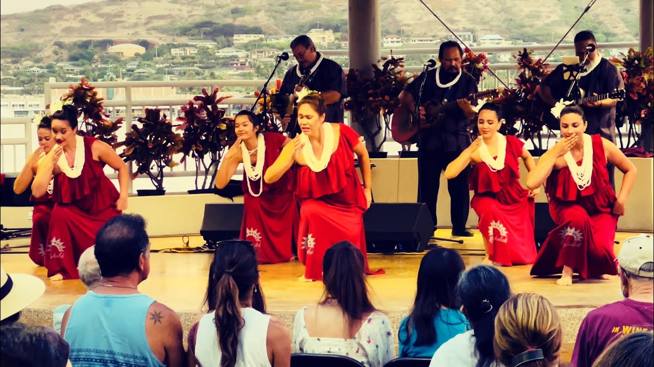 Makaha Sons Perform Hopoe at Hawaii Kai Towne Center | Honolulu, Oahu, Hawaii, USA