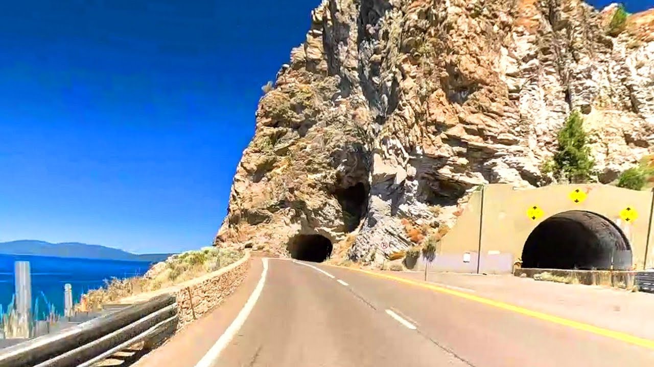 Driving US Route 50 at Stateline Nevada