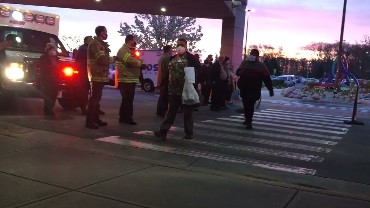 First responders honor health care workers with ‘clap out’