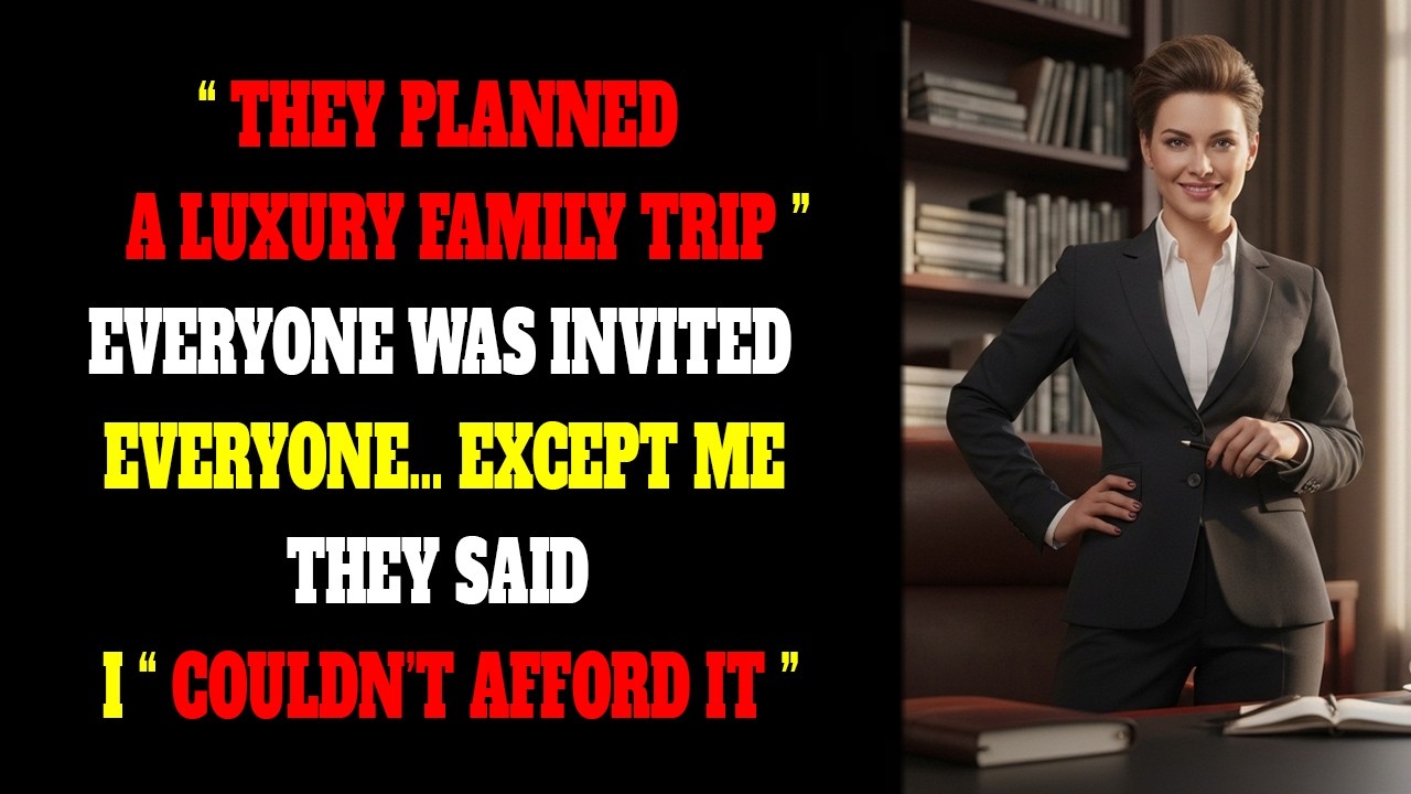 My parents had planned a family trip, but didn't invite me because they thought I couldn't afford it