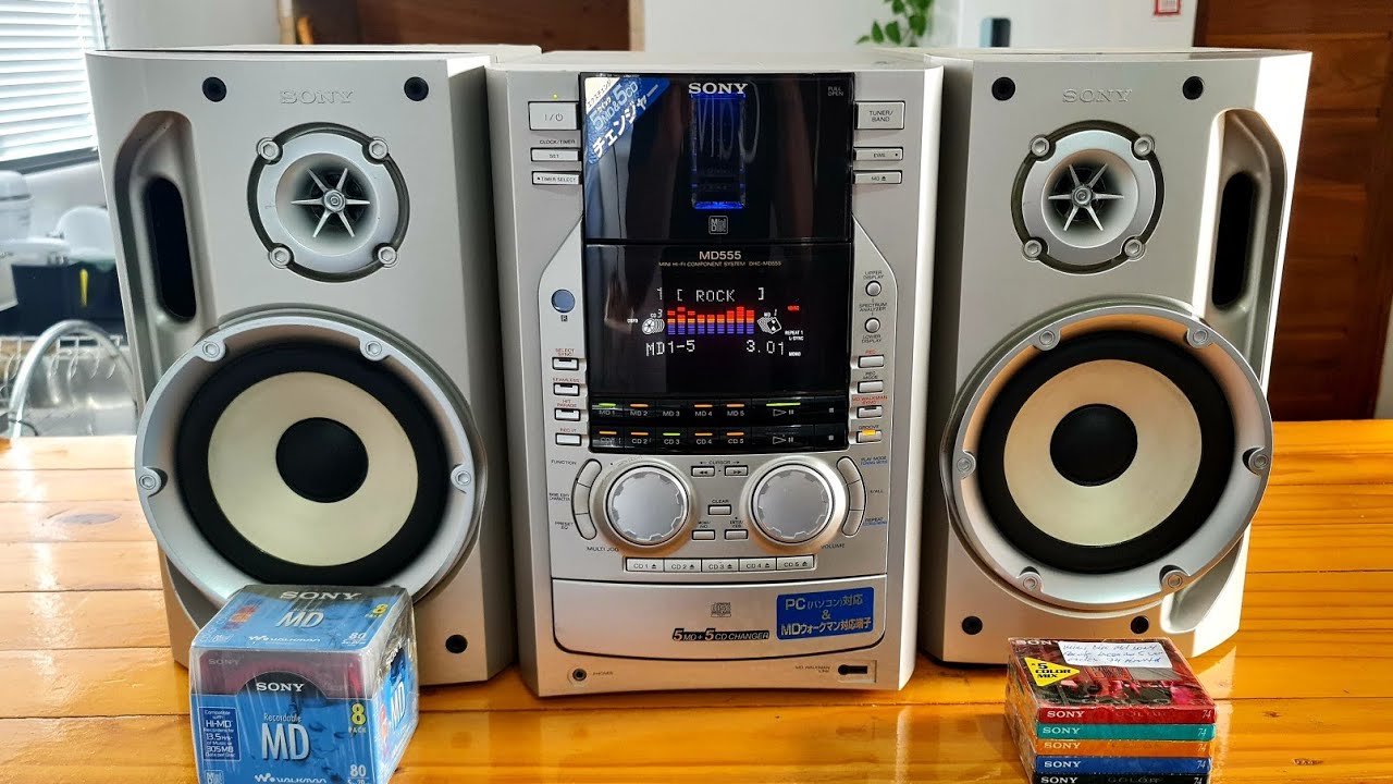 Mini System Sony MD-555 Japan Detalhes e Funções