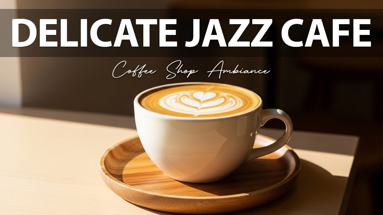 Delicate Jazz Cafe ☕ Coffee Sop Ambiance for Holiday, Studying and Work