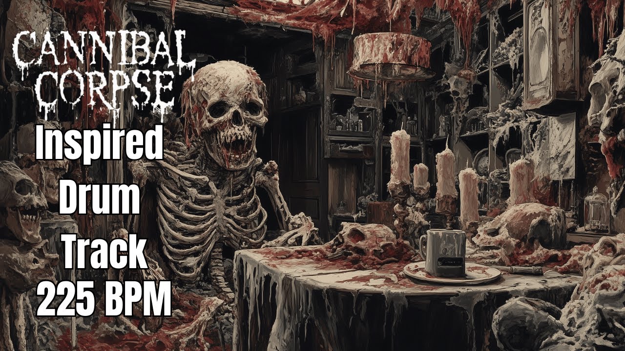 225 BPM Death Metal Drum Backing Track - Cannibal Corpse Style