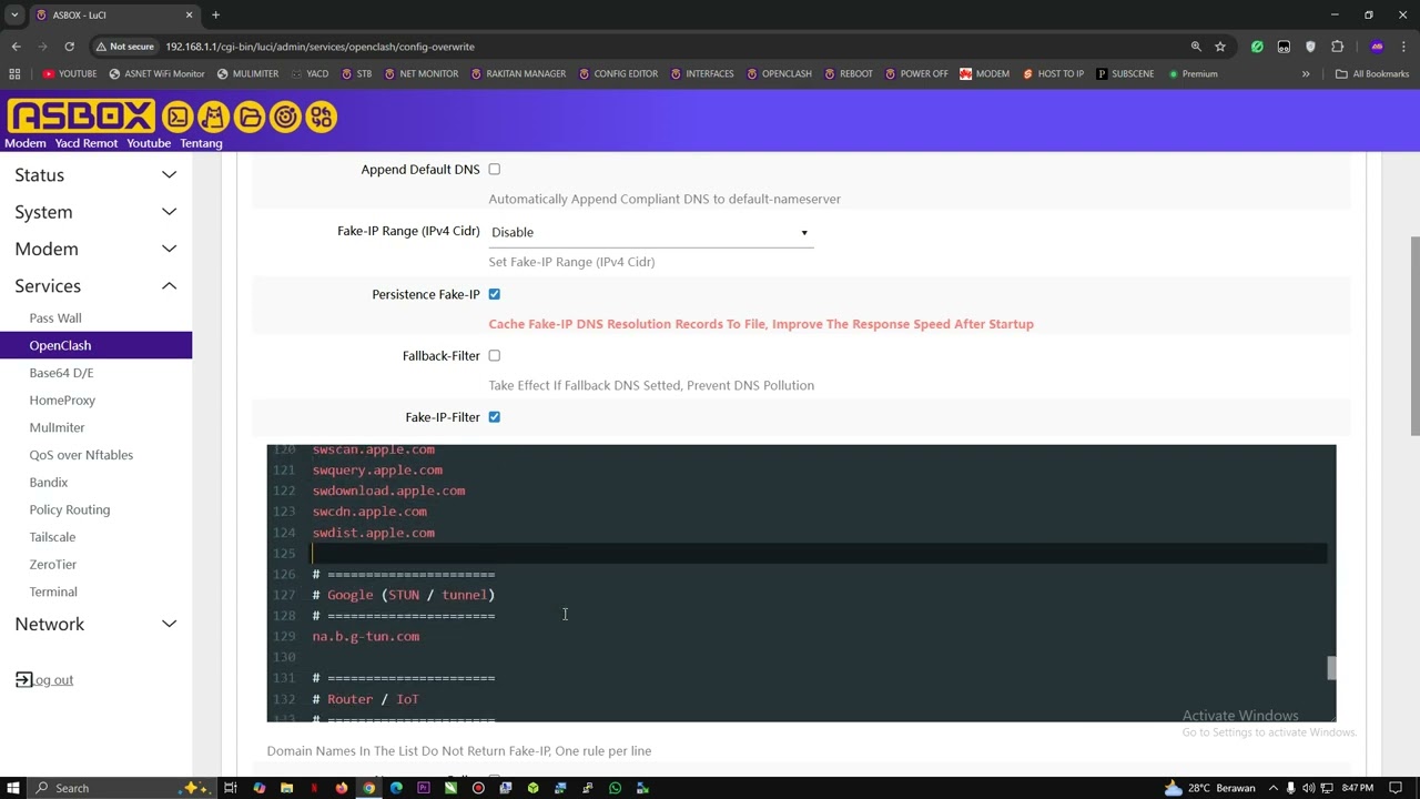 OPENCLASH UNTUK MANAGEMENT DNS & PISAH TRAFFIC
