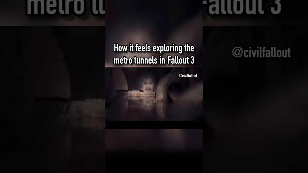Exploring Metro Tunnels in Fallout 3 #fallout #civilfallout #shorts #caveat