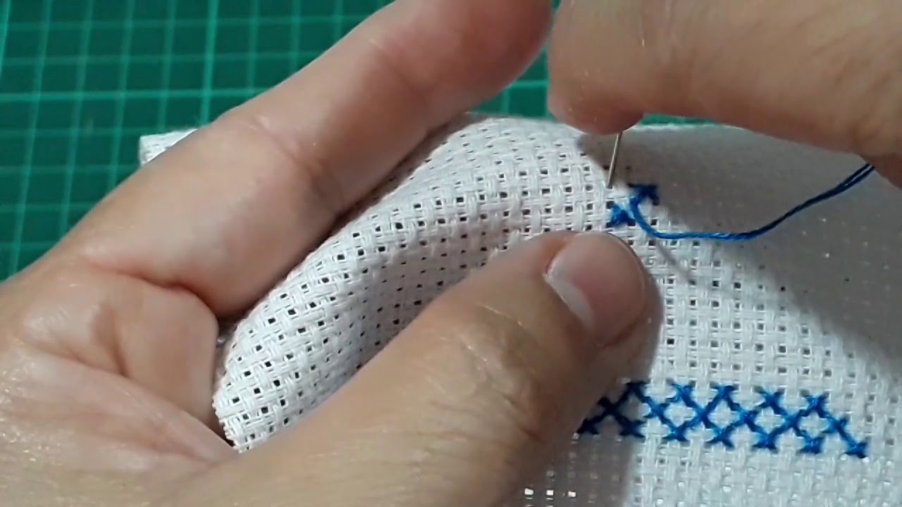 Aula  de Ponto Cruz  Para  Iniciante  Avesso  Perfeito: N° 5