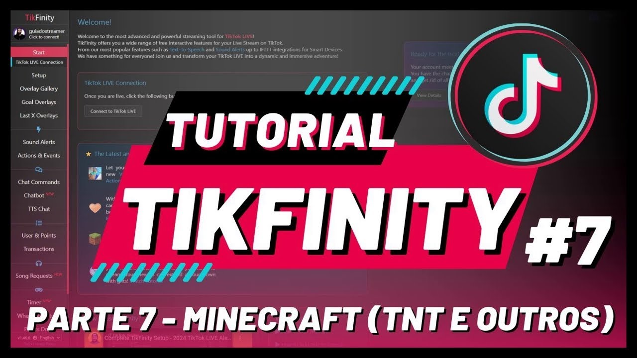Tikfinity Como usar - PARTE 7 - Minecraft + TNT + Servidor + Comandos adicionais