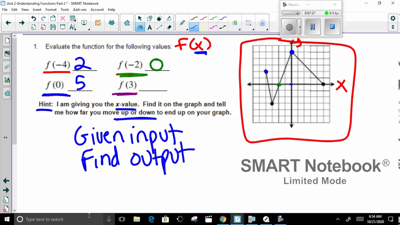 Function Notation from Graph, Table, and Mapping Video