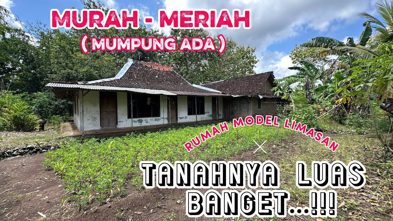 Dijual murah rumah model limasan dengan tanah yang sangat luas