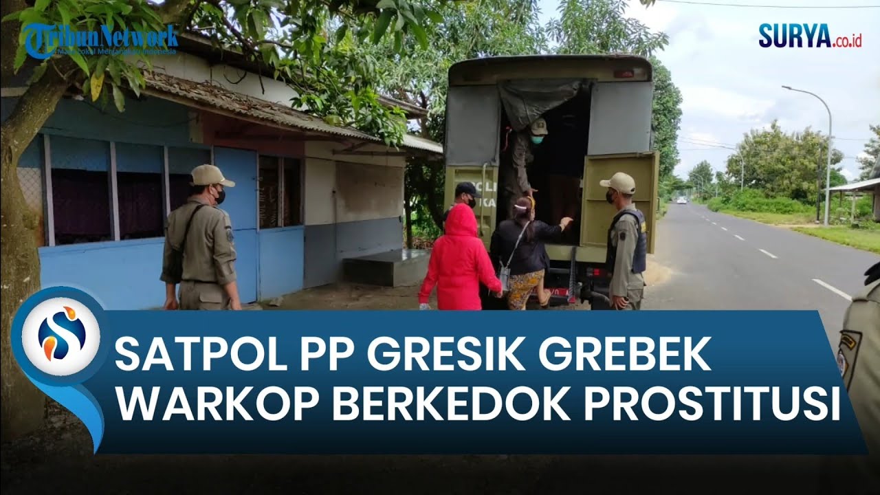 Satpol PP Gresik Grebek Warkop Berkedok Prostitusi Puluhan Pramusaji Diamankan