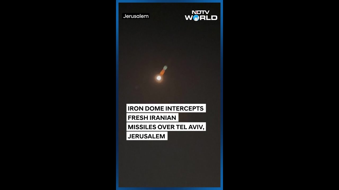 Iran Attacks Israel | Iron Dome Intercepts Fresh Iranian Missiles Over Jerusalem, Tel Aviv