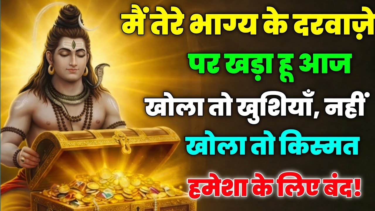 888🕉️Mahadev Ji Ka Sandesh💯😭 मैं तेरे भाग्य के दरवाज़े पर खड़ा हूँ, 👁️| Har har mahadev #shivshakti