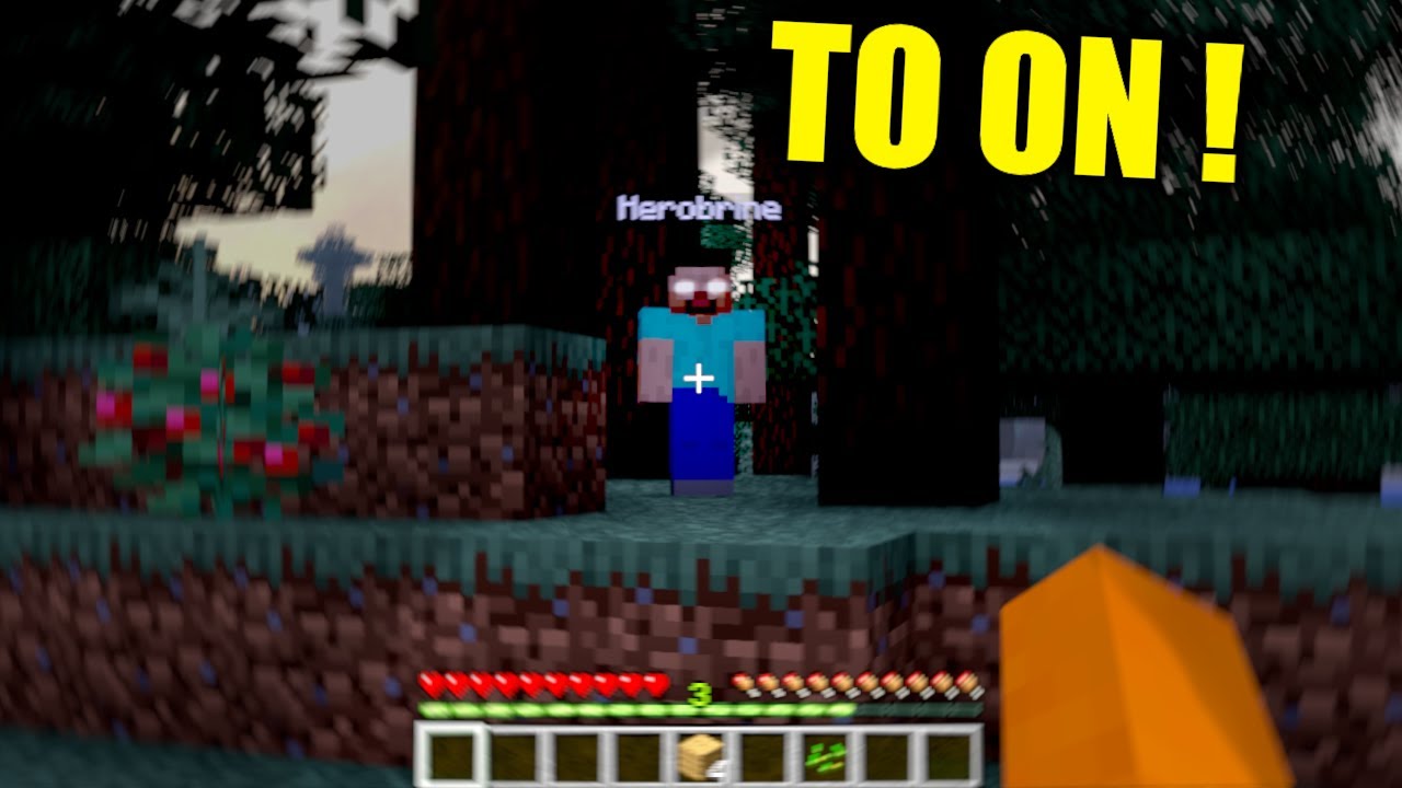 typowy fake filmik o herobrine w minecraft
