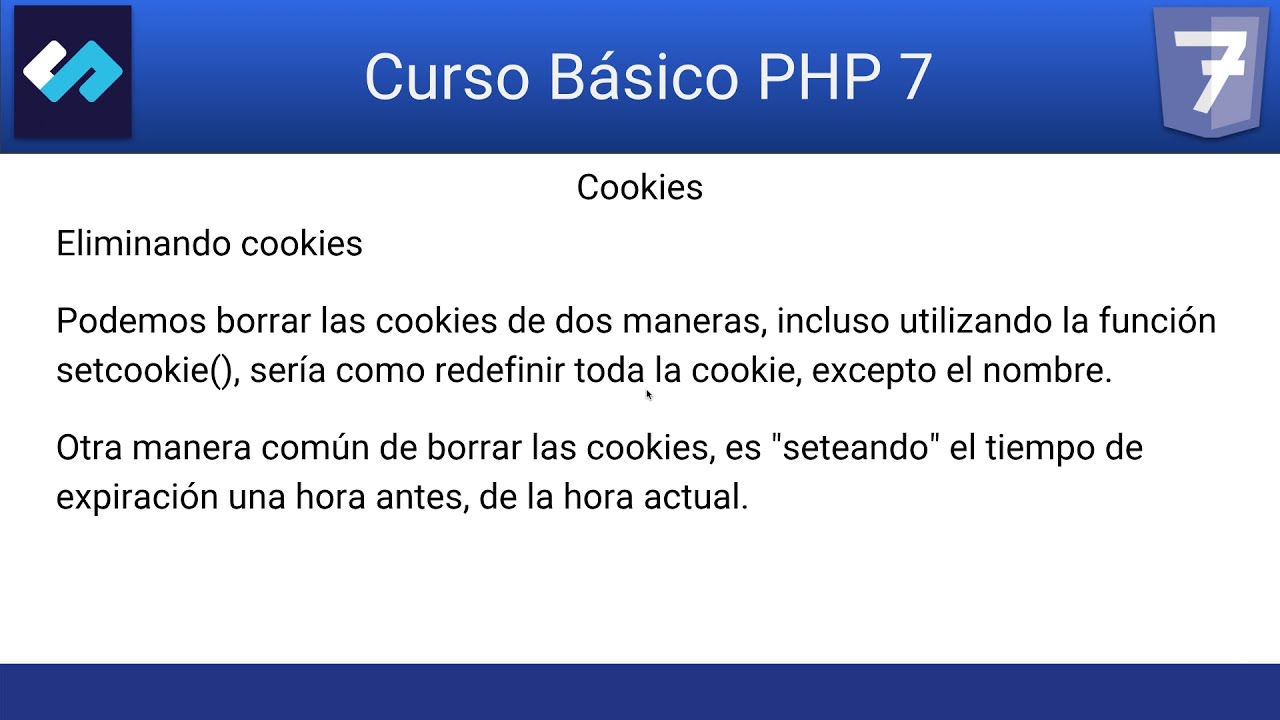 Cookies en PHP 7