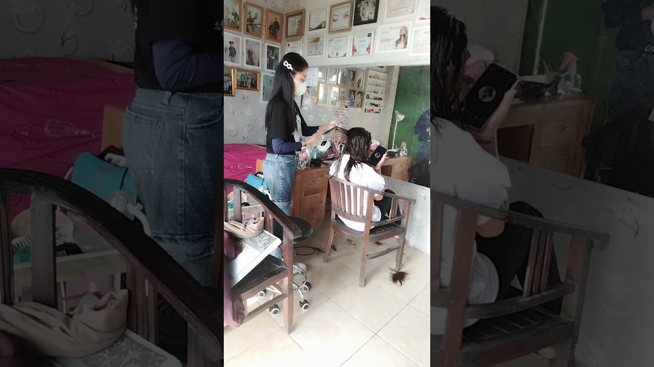 Proses smoothing dan colouring di arum beauty salon. lok salon.cepogo,boyolali, info.wa 081327732095