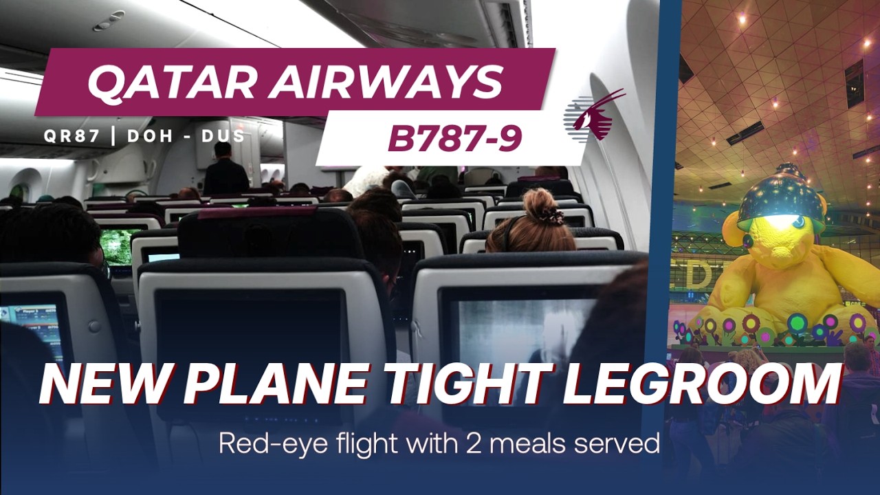 Is Qatar’s Boeing 787-9 Economy Red-eye friendly? | QR87 Doha to Dusseldorf