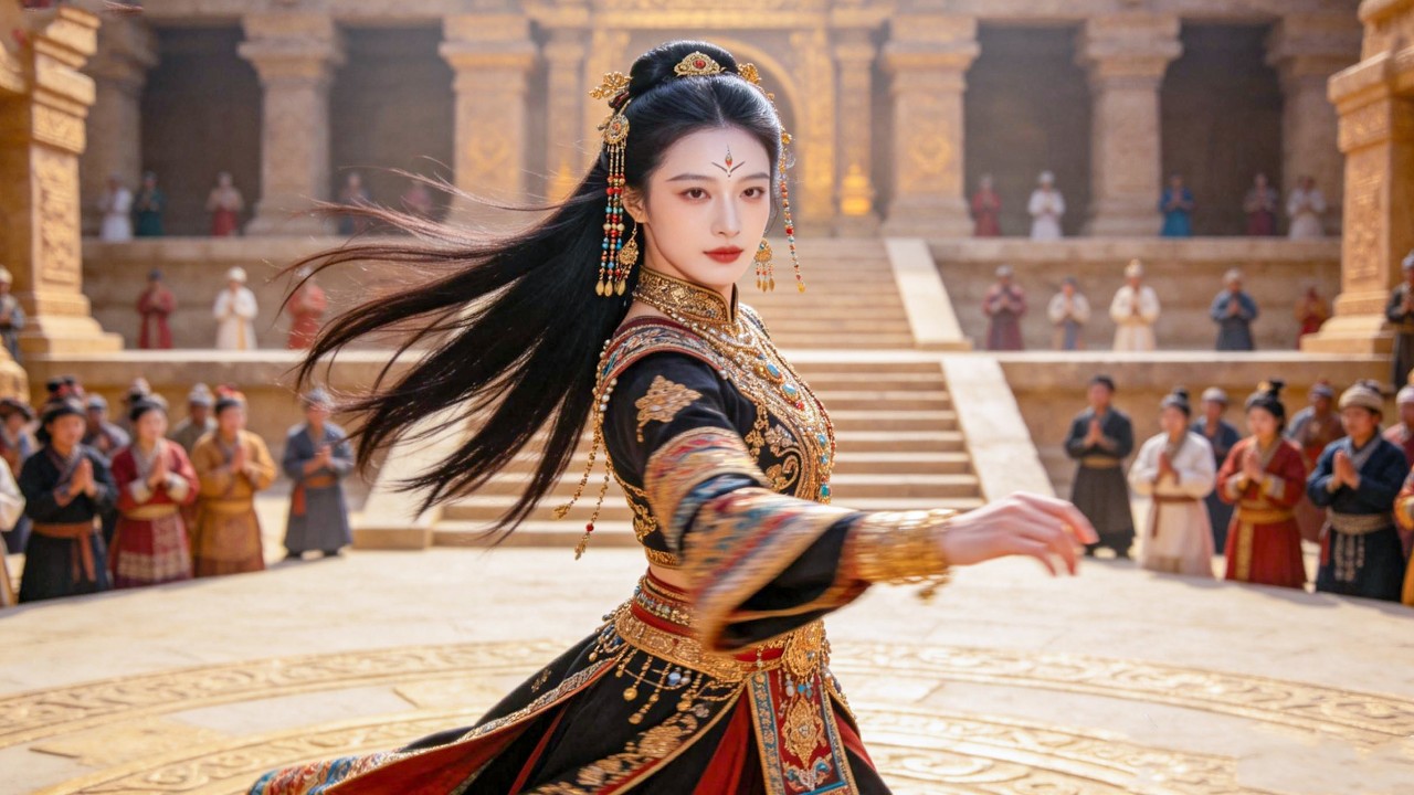 Abused Girl Wears a Mask, Performs a Divine Dance—Everyone Worships Her