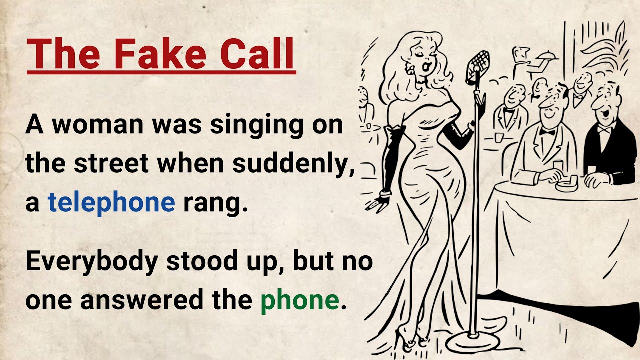 Learn English through Stories Level 3 ⭐ The Fake Call - Graded Reader | Improve your English