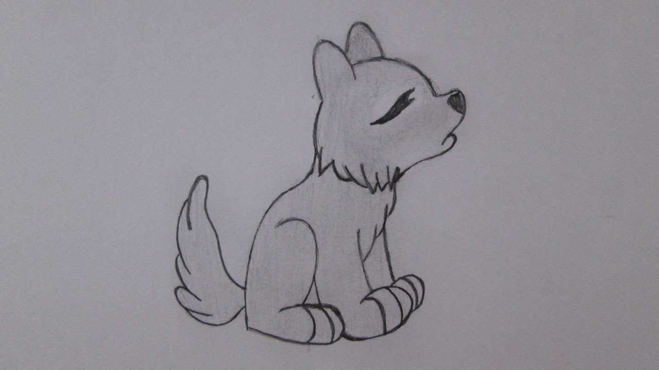 Como desenhar um lobo uivando