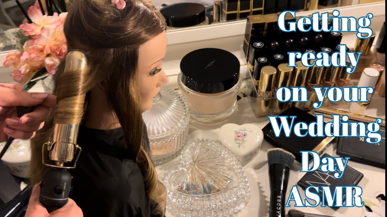 ASMR Get ready for your Wedding Roleplay 👰🏼‍♀️💍| No Talking | Hair Styling | Tapping