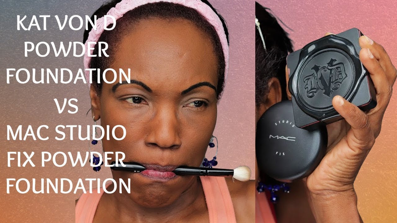 KAT VON D LOCK-IT POWDER FOUNDATION VS MAC STUDIO FIX POWDER PLUS FOUNDATION