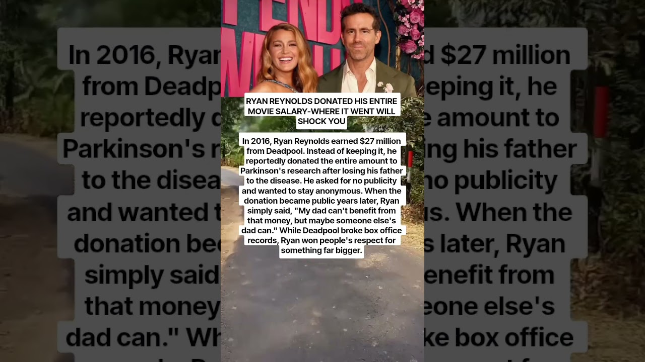 Ryan Reynolds Gave Away $27 Million and Told No One..!!