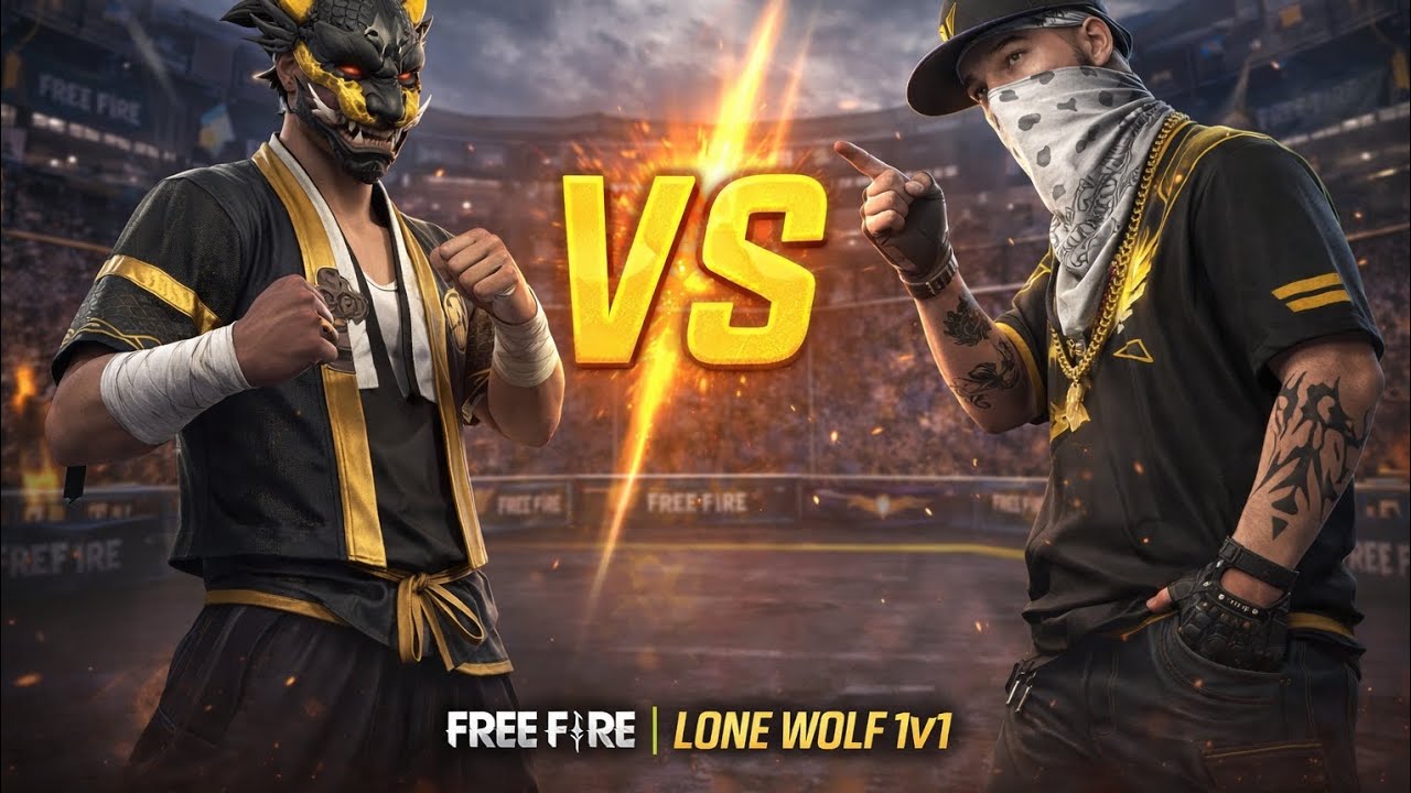 Lone Wolf Headshot | 1 v 1 | Free Fire