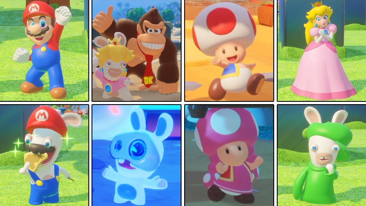 マリオ＋ラビッツ キングダムバトル【Switch】 全キャラ 勝利モーション集 まとめ (ギャラクシーバトル発売記念)