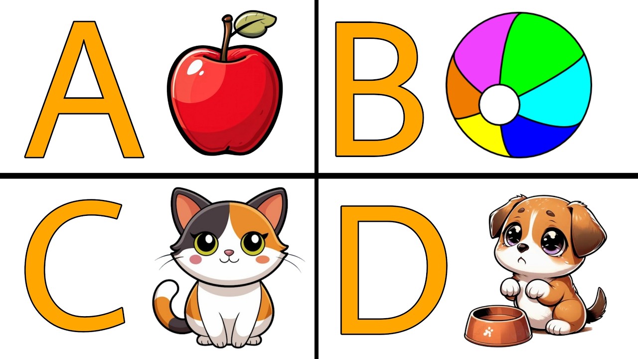 abcd abcd, a for #apple b for ball, phonics songs for kindergarten words