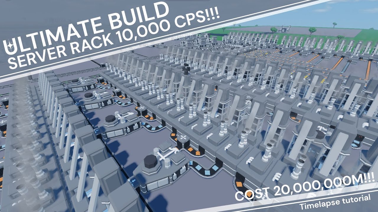 Build Your Factory Tycoon ULTIMATE SERVER RACK build tutorial !!!!! (Old version)