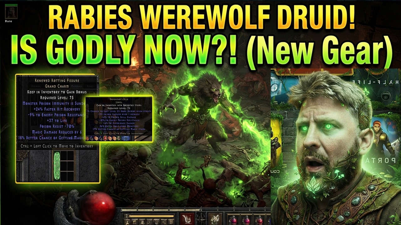 This NEW Gear Made Rabies Druid UNSTOPPABLE! #diablo2resurrected