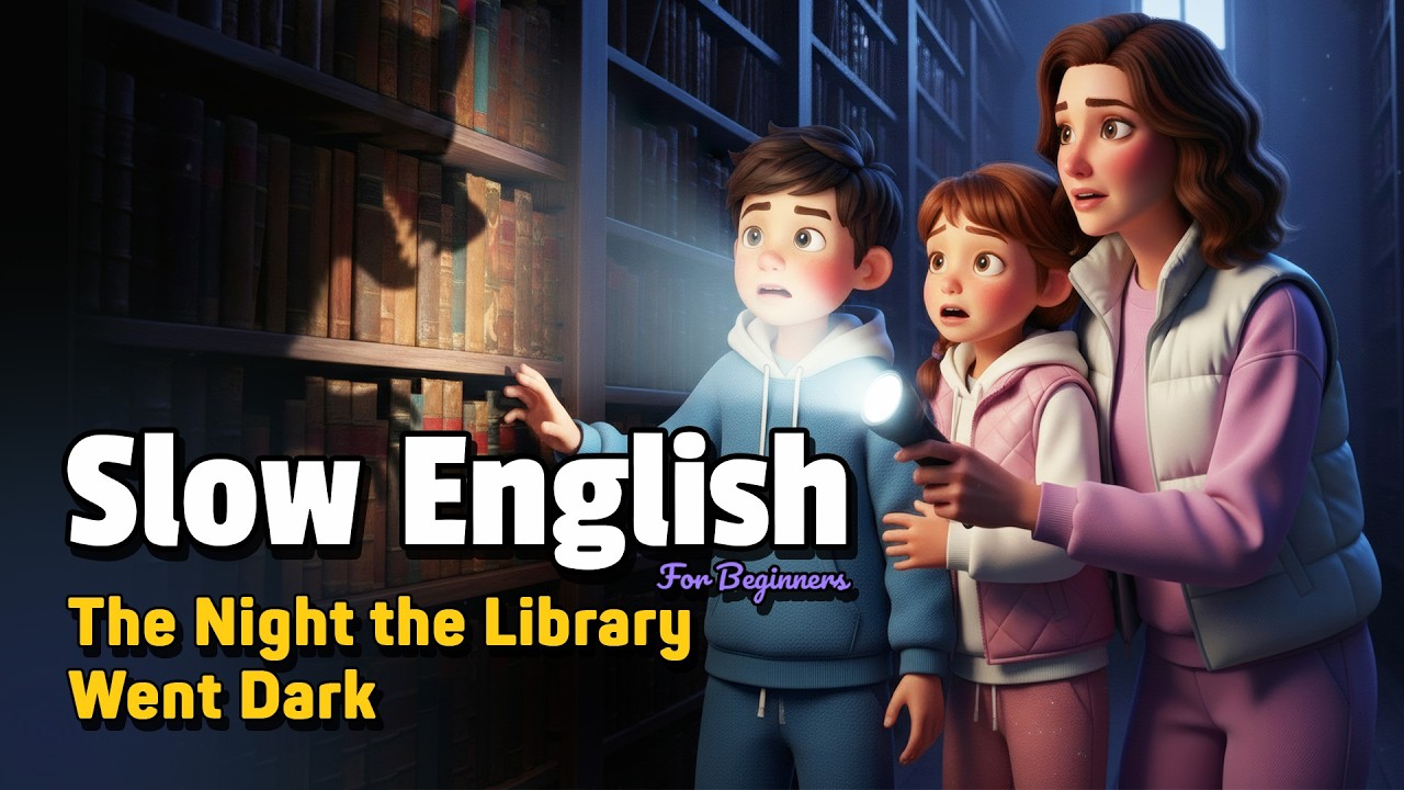 When the Lights Went Out in the Library | Easy English Listening Story (A2 Level)