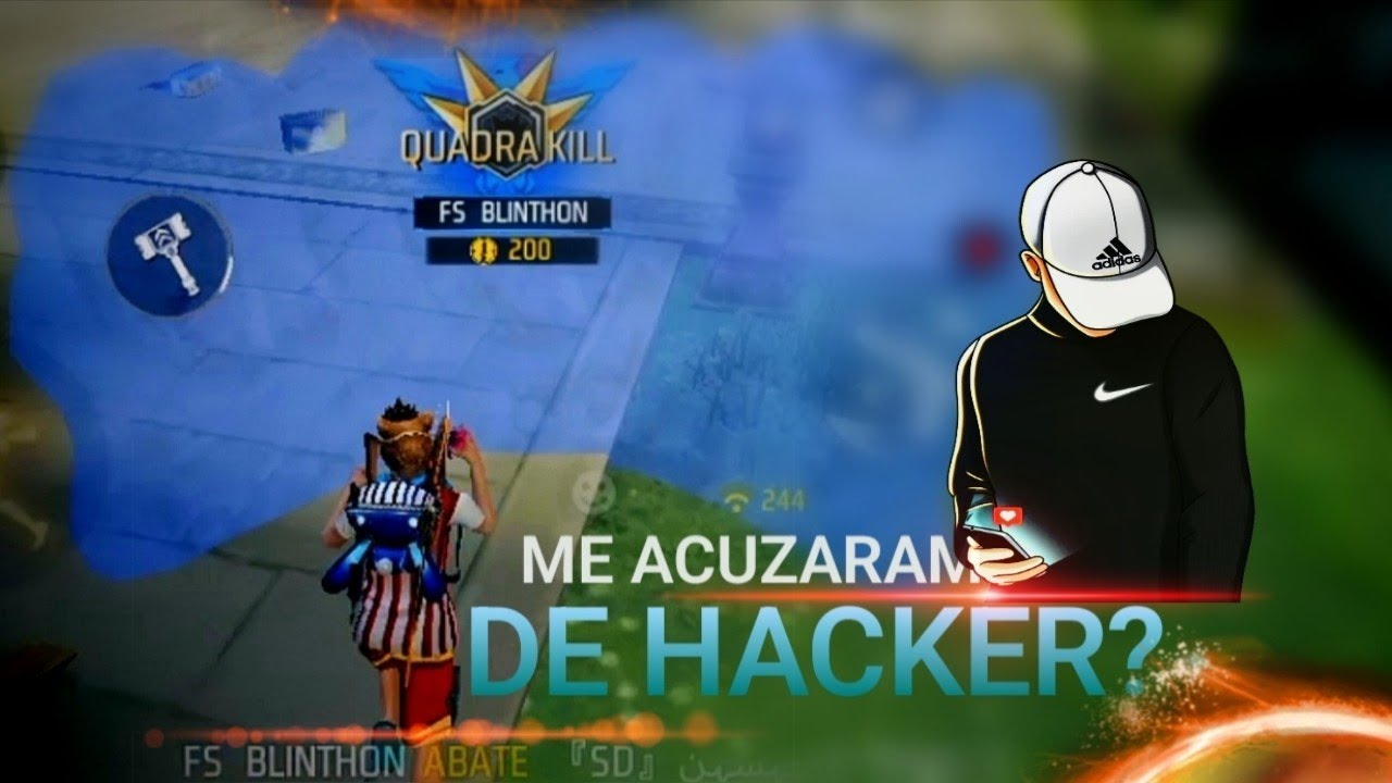 FUI DESAFIADO A USAR M4, E UMILHEI UM HAKER! - Free fire MOBILE 💙