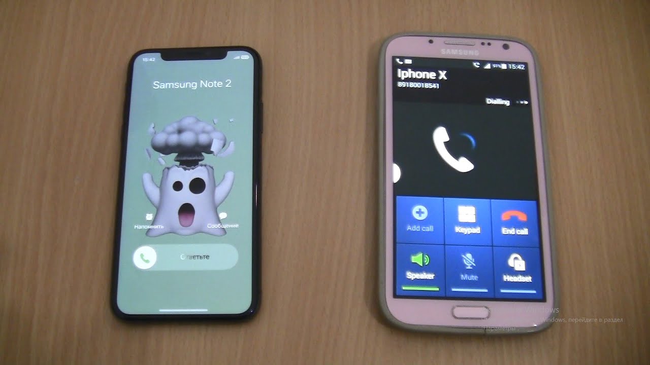 Over the Horizon Incoming+Outgoing call at the Same Time Samsung Galaxy  Note 2 Pink+Iphone X