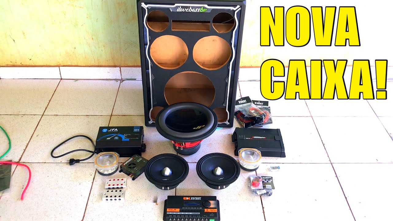 MINHA NOVA CAIXA BOB! MONTAGEM E TOCANDO FORTE | ILOVEBASSBR