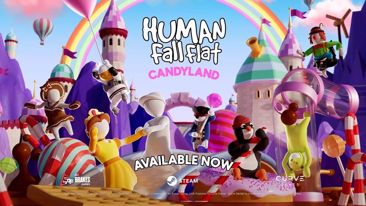 Human Fall Flat - НОВЫЙ УРОВЕНЬ CANDYLAND. ПЛЮС ВСЕ АЧИВКИ! [26 серия]