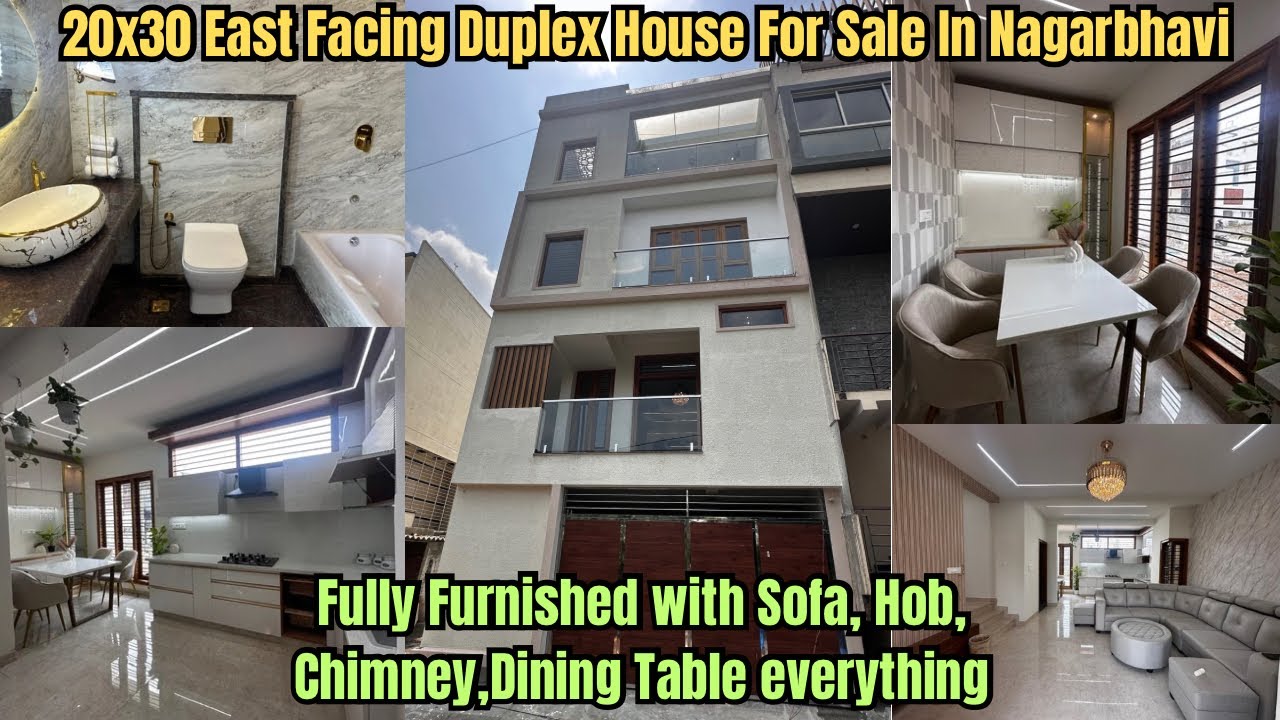 #150 #East Facing BDA Fully Furnished Duplex House For Sale In Nagarbhavi #houseforsaleinbangalore