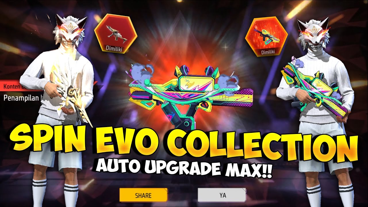 BORONG EVO GUN COLLECTION !! Spin Skin Evo Mp5 Platinum Divinity & Evo Groza Bang Popblaster Terbaru