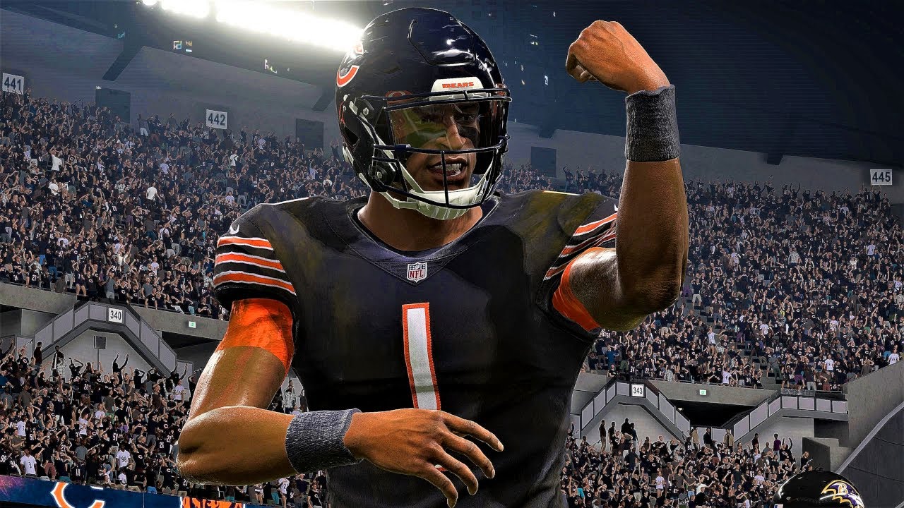 Madden 21 Justin Fields Bears Franchise Mode  (Madden 22 Updated Roster) All Madden PS5 Game Play