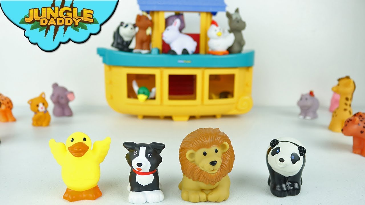 Little People NOAH'S ARK Gift Set! With Farm and wild animals squishy cute toys boat