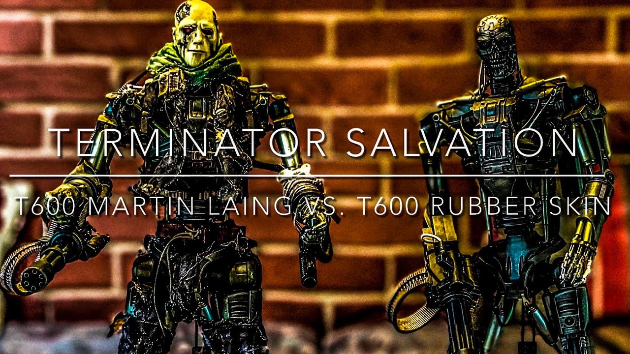Terminator Salvation T600 Martin Laing vs. T600 Rubber Skin Hot toys