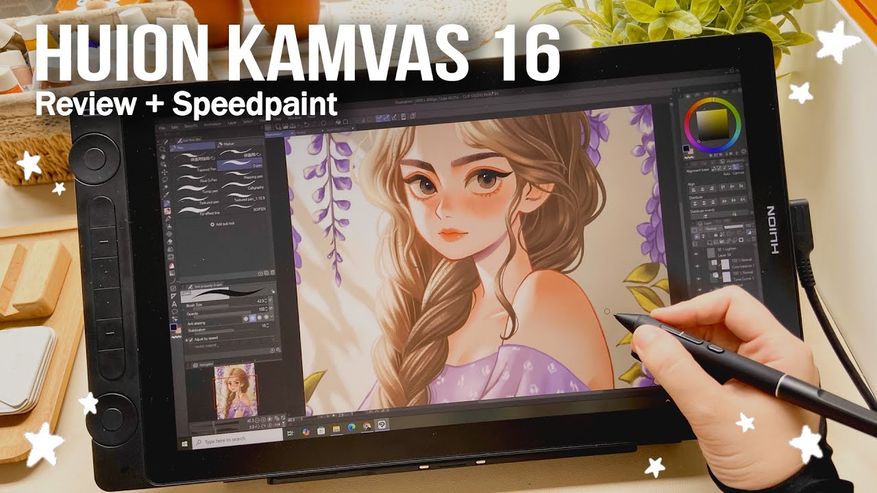 HUION Kamvas 16 (Gen 3) Unboxing, Setup & Full Drawing Test / Honest Review + CSP Illustration