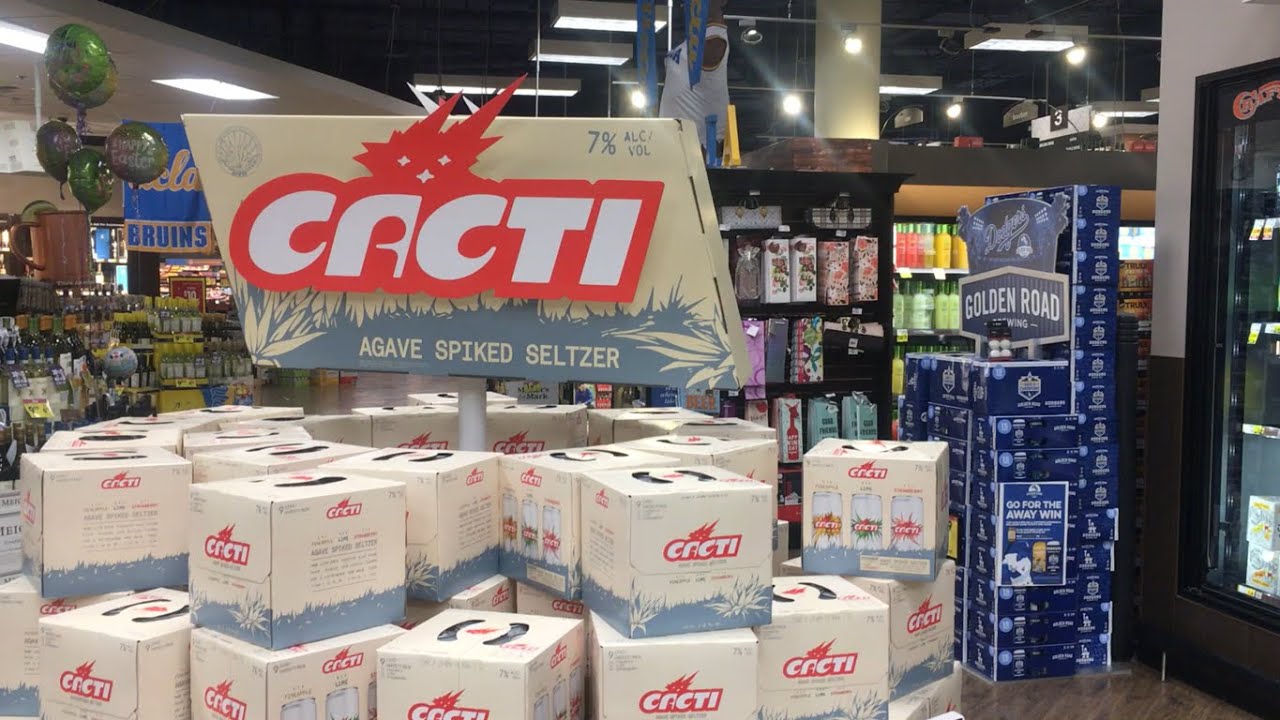 Travis Scott's CACTI Spiked Seltzer Display at Ralphs