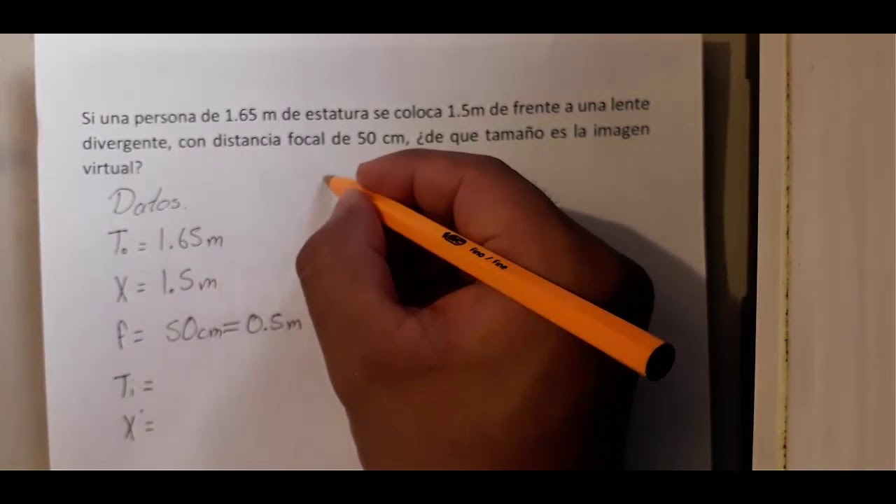 ejercicios de Lentes convergentes y divergentes